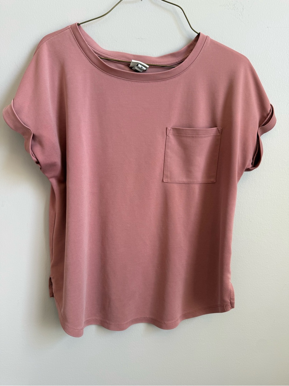 a new day Rose Pink Short Sleeve Pocket Tee